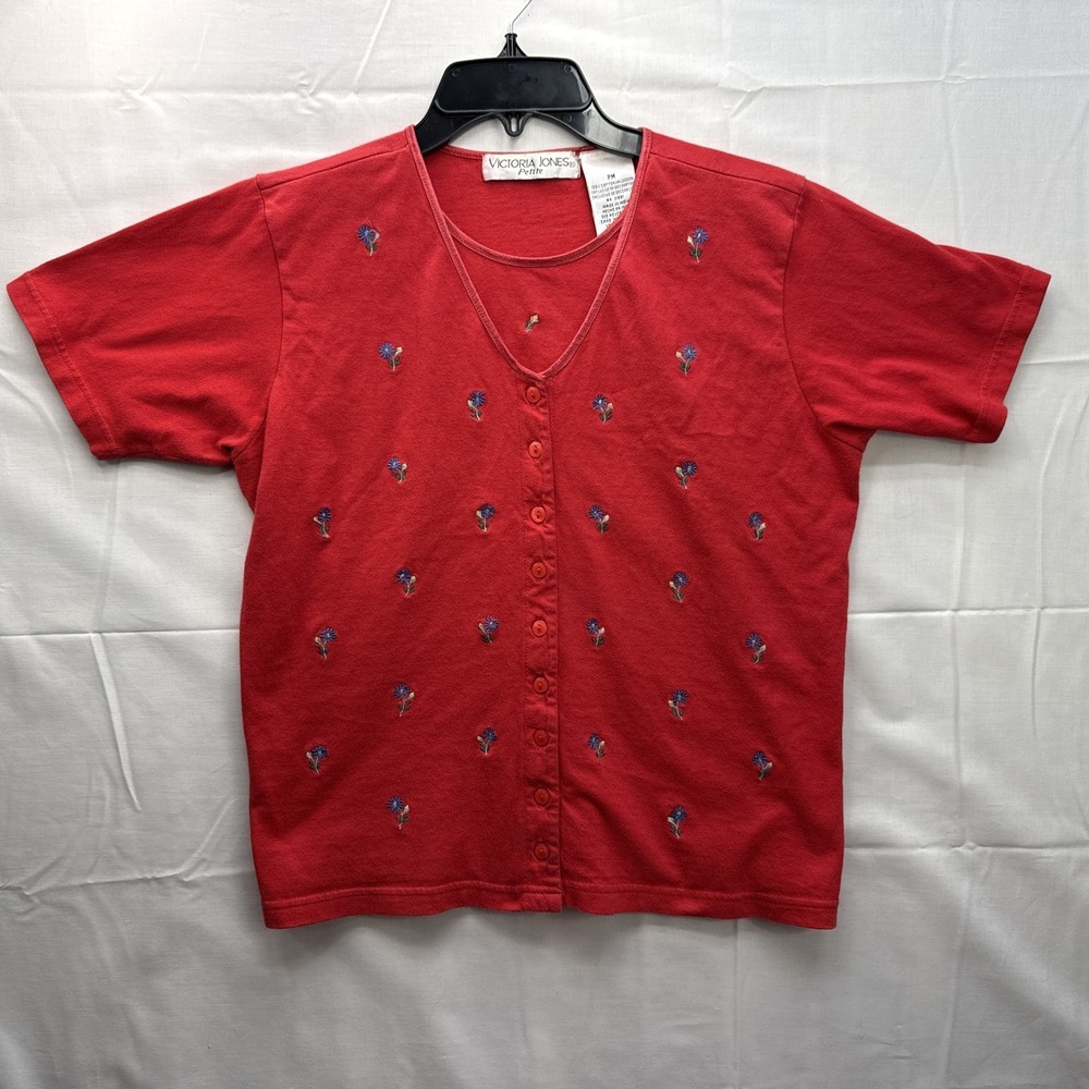 Victoria Jones VTG 90s Floral Embroidered Grandmacore‎ Cottagecore Twinset PM
